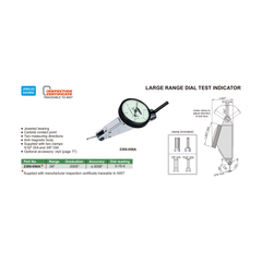 INSIZE Measuring Equipment Insize Large Range Dial Test Indicator 0-0.06" x 0.0005" Range Series 2386-006A