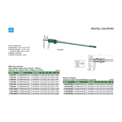 INSIZE Measuring Equipment Insize Long Jaw Digital Caliper 0–450 mm / 0–18 Series 1136-451