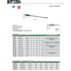 INSIZE MEASURING EQUIPMENT Insize Long Jaw Digital Caliper 0–800 mm / 0–32" Range (Jaw L 150 mm) Series 1106-802
