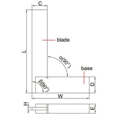 INSIZE Measuring Equipment Insize Machinist Square 100x70mm Range Series 4707-100