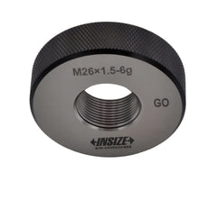INSIZE MEASURING EQUIPMENT Insize Metric Fine Thread Ring Gauge GO M26 x 1.5 Class 6g Series 4129-26R