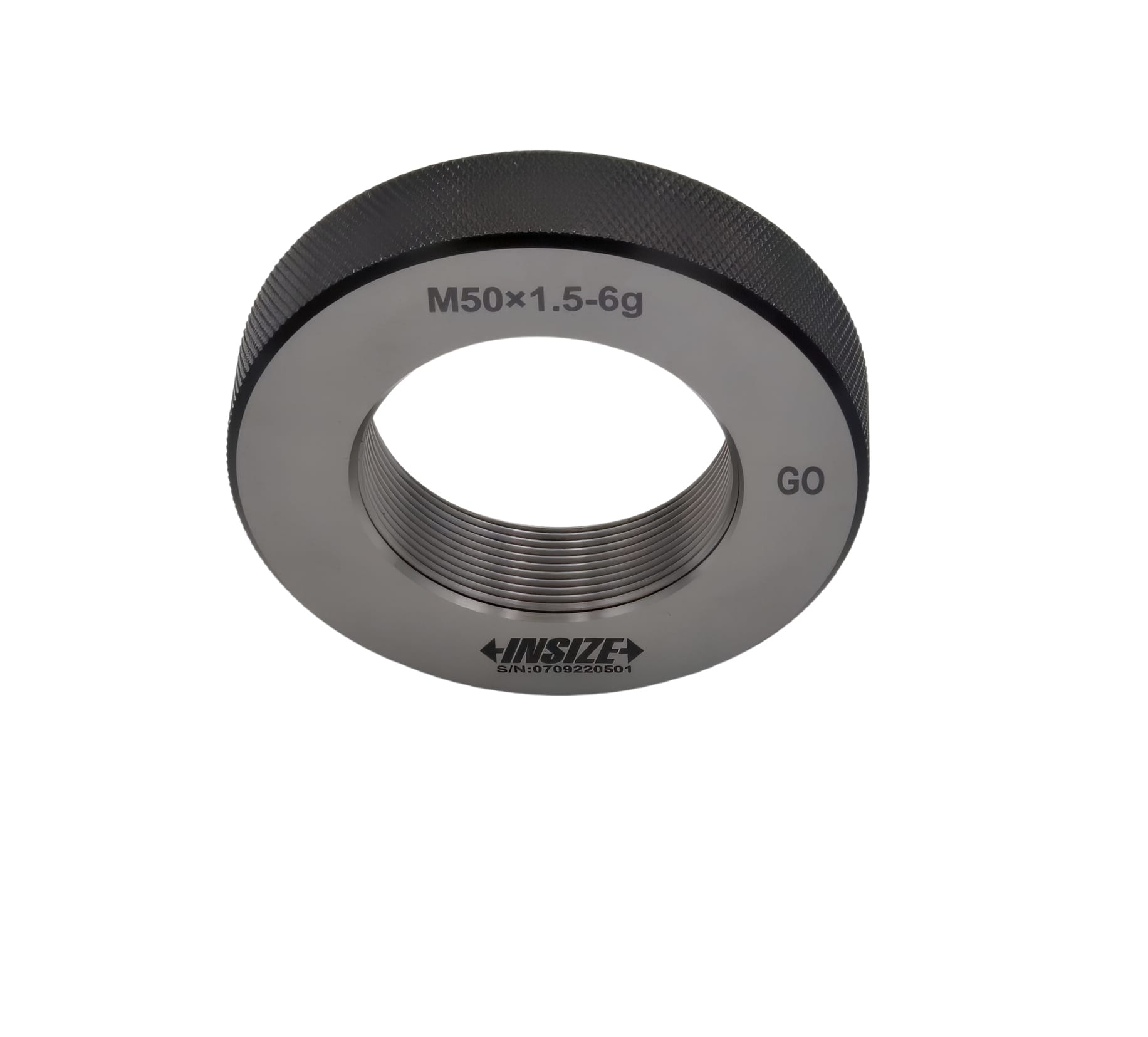 INSIZE MEASURING EQUIPMENT Insize Metric Fine Thread Ring Gauge GO M50 x 1.5 Class 6g Series 4129-50R