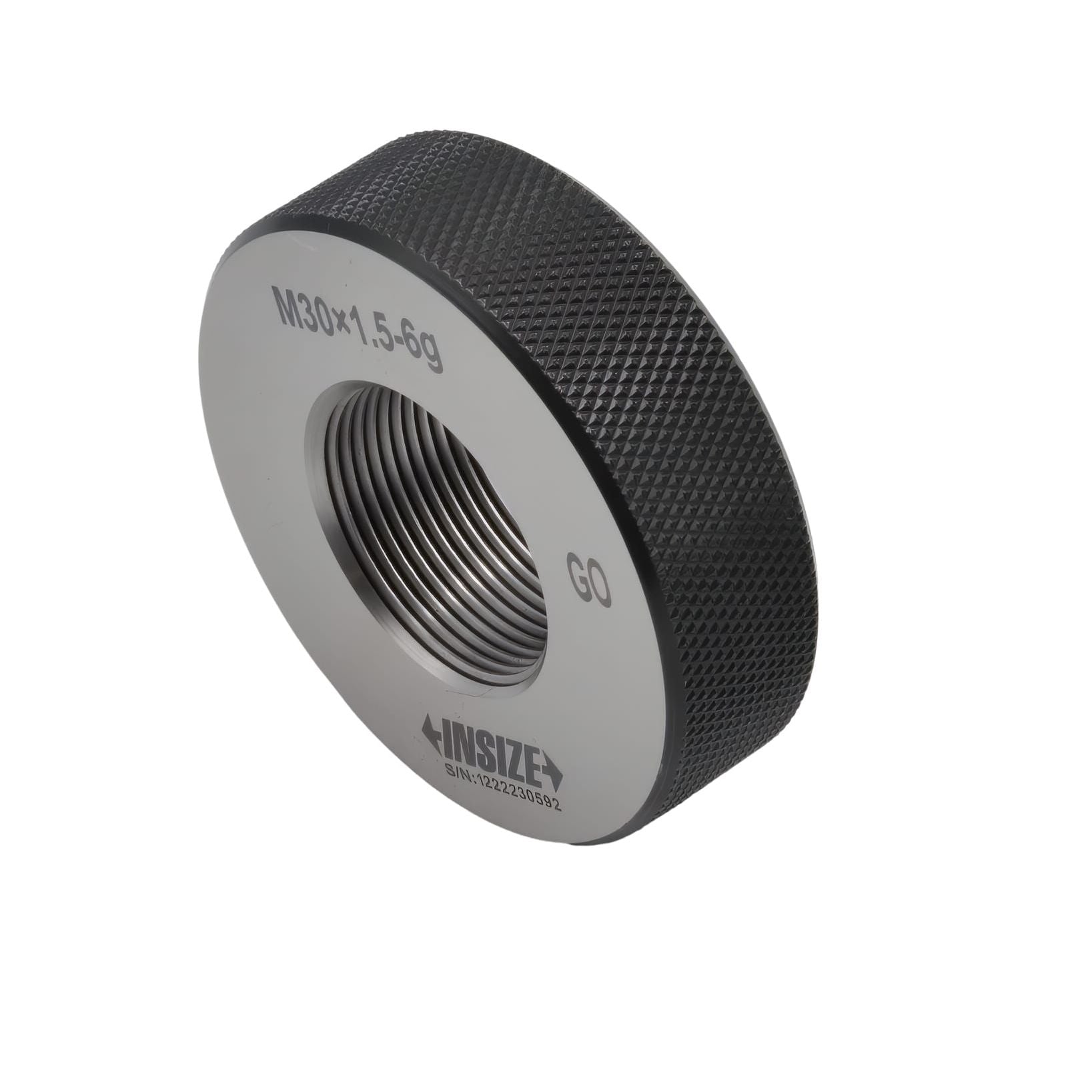 INSIZE MEASURING EQUIPMENT Insize Metric Fine Thread Ring Gauge M30 x 1.5 Class 6g GO Series 4129-30R