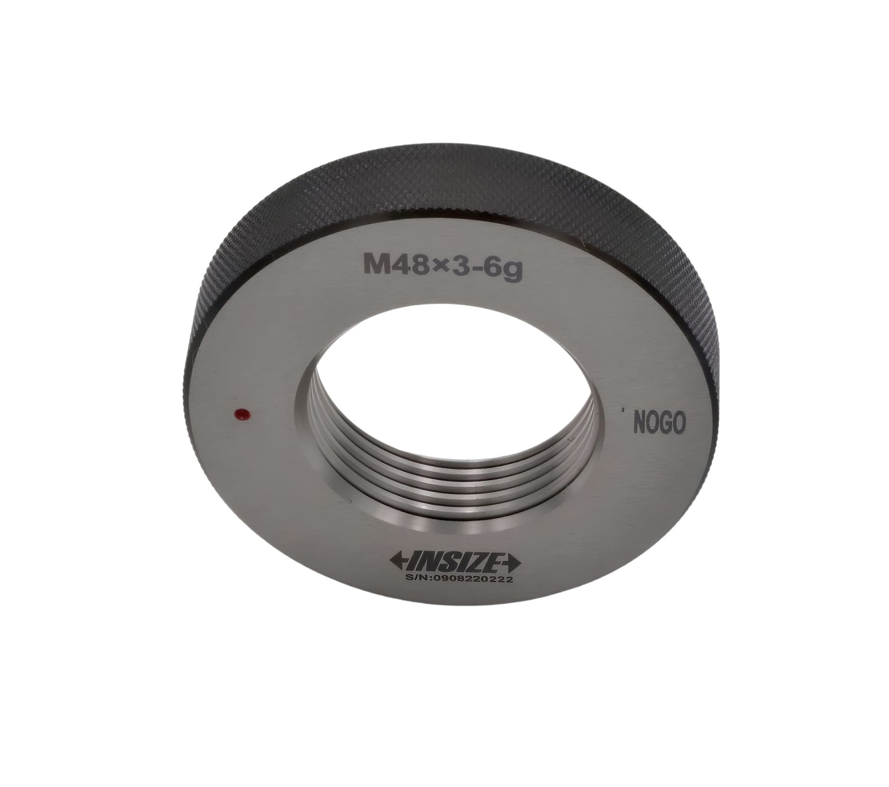 INSIZE MEASURING EQUIPMENT Insize Metric Fine Thread Ring Gauge NOGO M48 x 3 Class 6g Series 4129-48VN