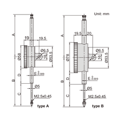 INSIZE Measuring Equipment Insize Metric Long Stroke Dial Indicator 80mm Range Series 2309-80D