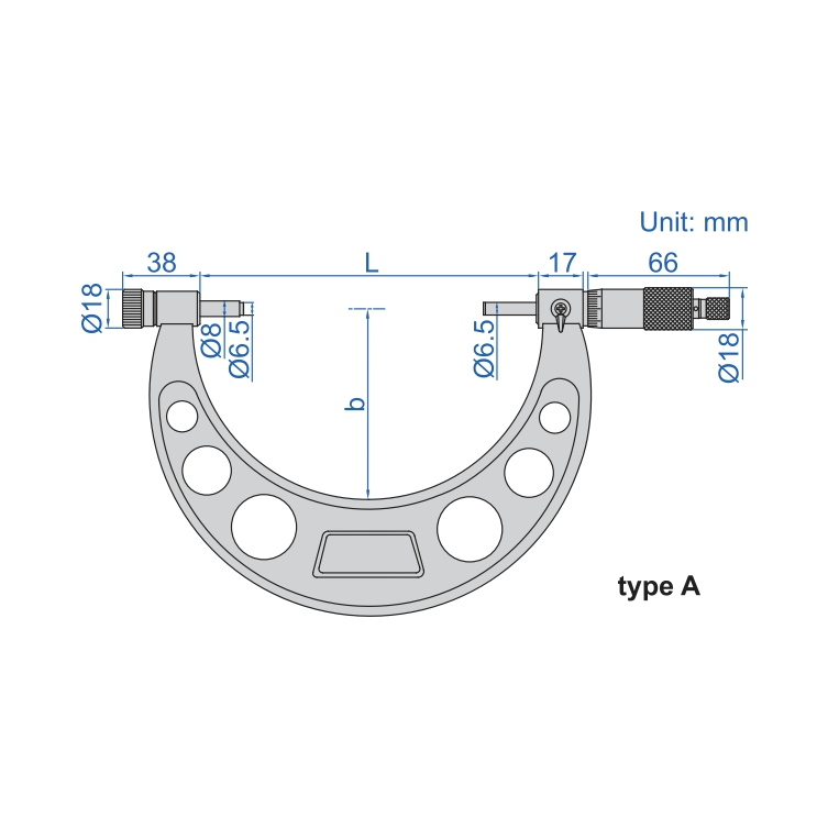 INSIZE Measuring Equipment Insize Metric Outside Micrometer 0-150mm Range Series 3206-150A