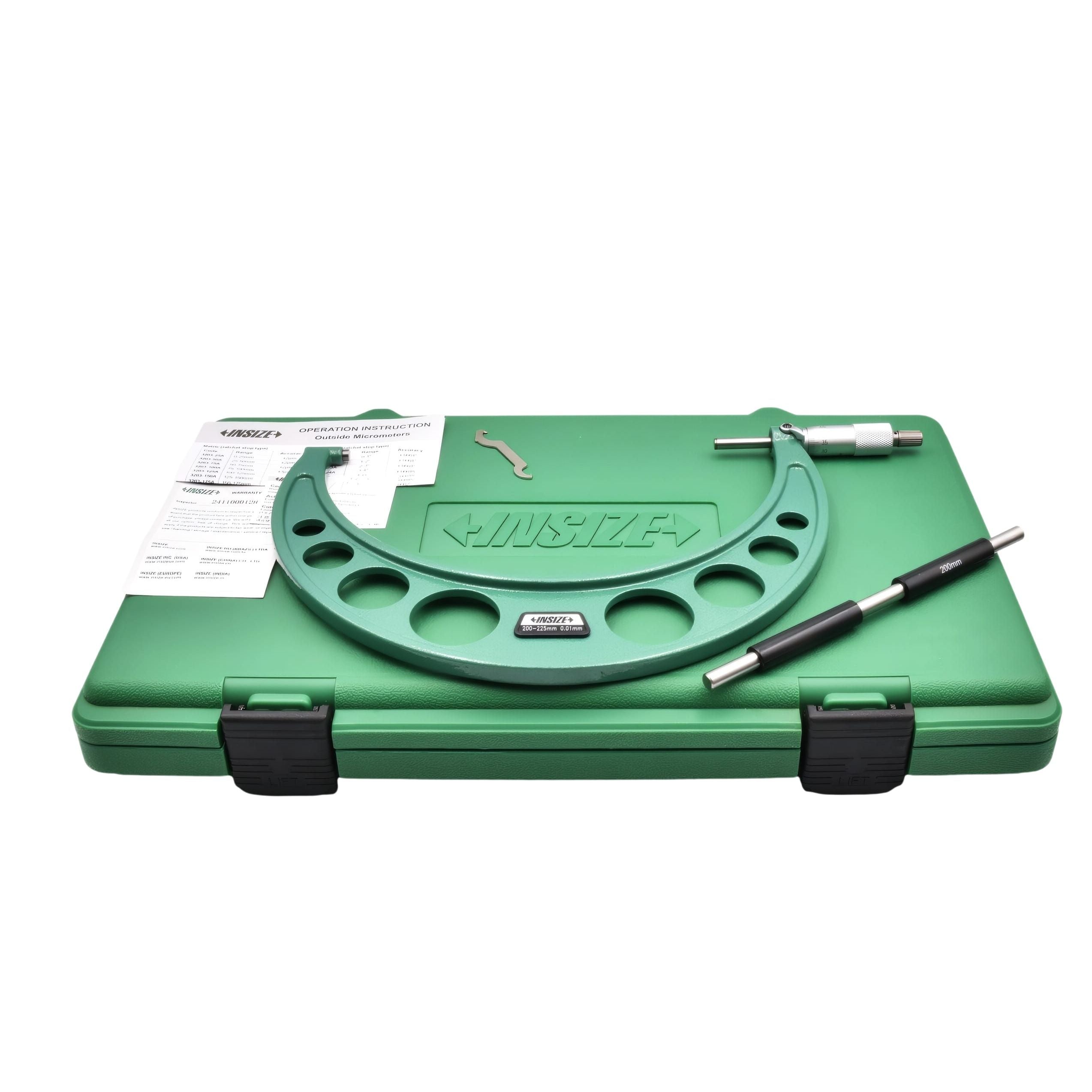 INSIZE Measuring Equipment Insize Metric Outside Micrometer 200-225mm Range Series 3203-225A