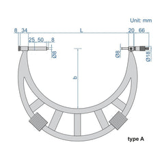 INSIZE Measuring Equipment Insize Metric Outside Micrometer 300-400mm Range Series 3205-400