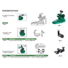 INSIZE MEASURING EQUIPMENT Insize Micrometer Stand Up to 4"/100mm Series 6301