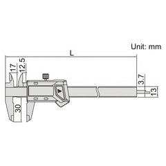 INSIZE Measuring Equipment Insize Mini Digital Caliper 0-75mm/0-3" Range Series 1111-75A