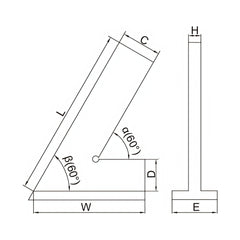 INSIZE Measuring Equipment Insize Range 60° Square 200x130mm Series 4762-200