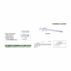 INSIZE MEASURING EQUIPMENT Insize Scribing Caliper 0-200mm/0-8" Range Series 7202-200A