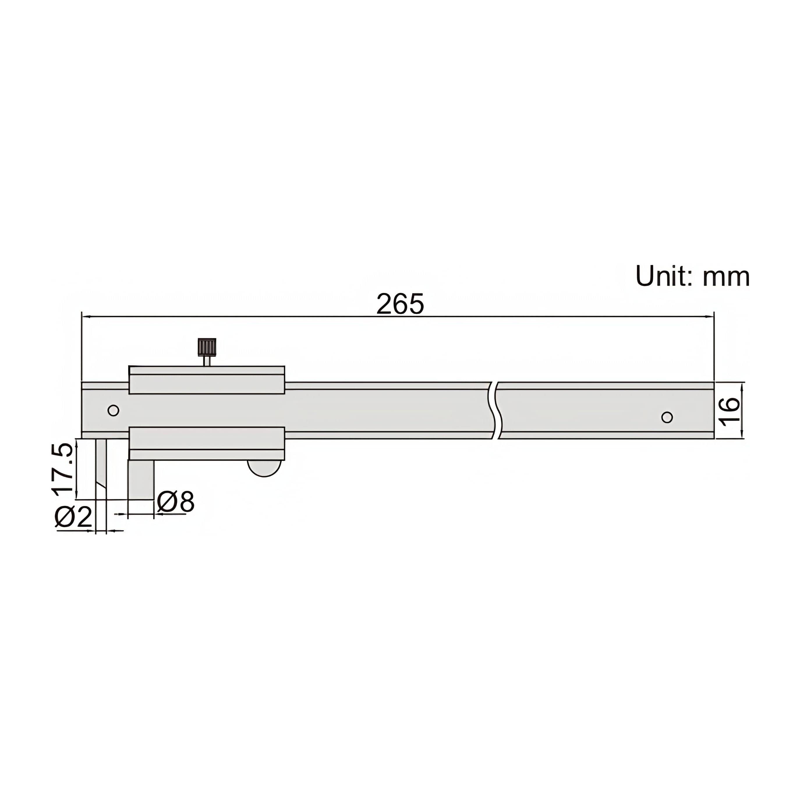 INSIZE MEASURING EQUIPMENT Insize Scribing Caliper 0-200mm/0-8" Range Series 7202-200A