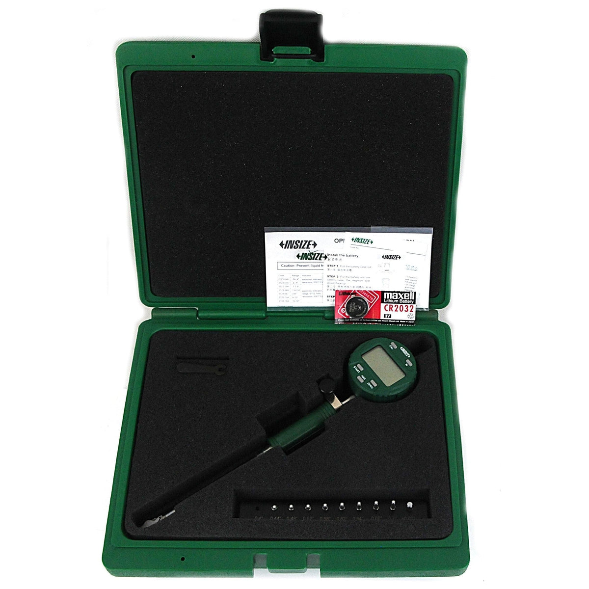 INSIZE Measuring Equipment Insize Small Hole Digital Bore Gauge 0.4-0.7" Range Series 2123-07A