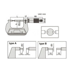 INSIZE Measuring Equipment Insize Spline Micrometer 100-125mm Range Series 3233-125BA