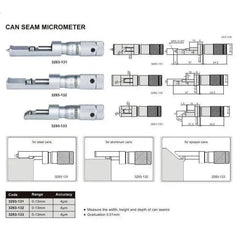 INSIZE MEASURING EQUIPMENT Insize Steel Can Seam Micrometer 0-13mm Range Series 3293-131