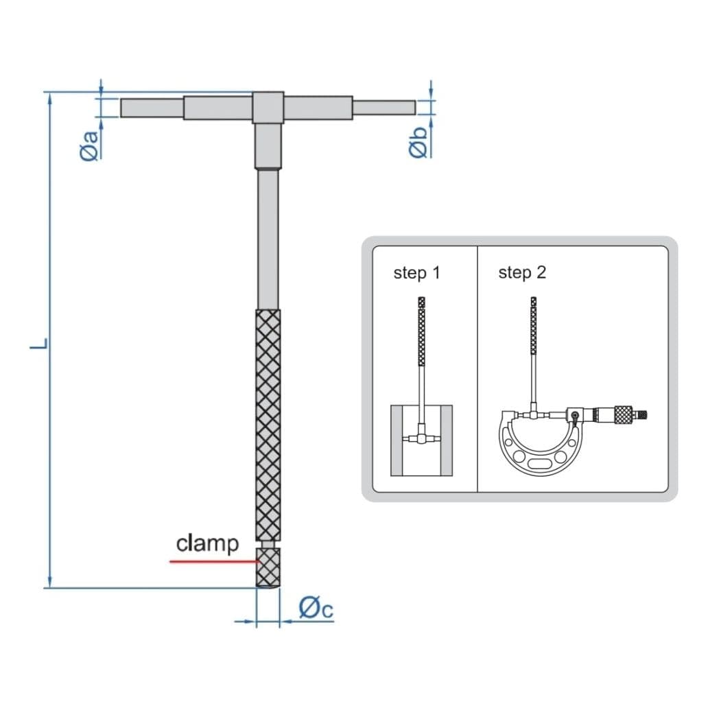 INSIZE MEASURING EQUIPMENT Insize Telescopic Gauge 32-54mm Range Series 4206-D