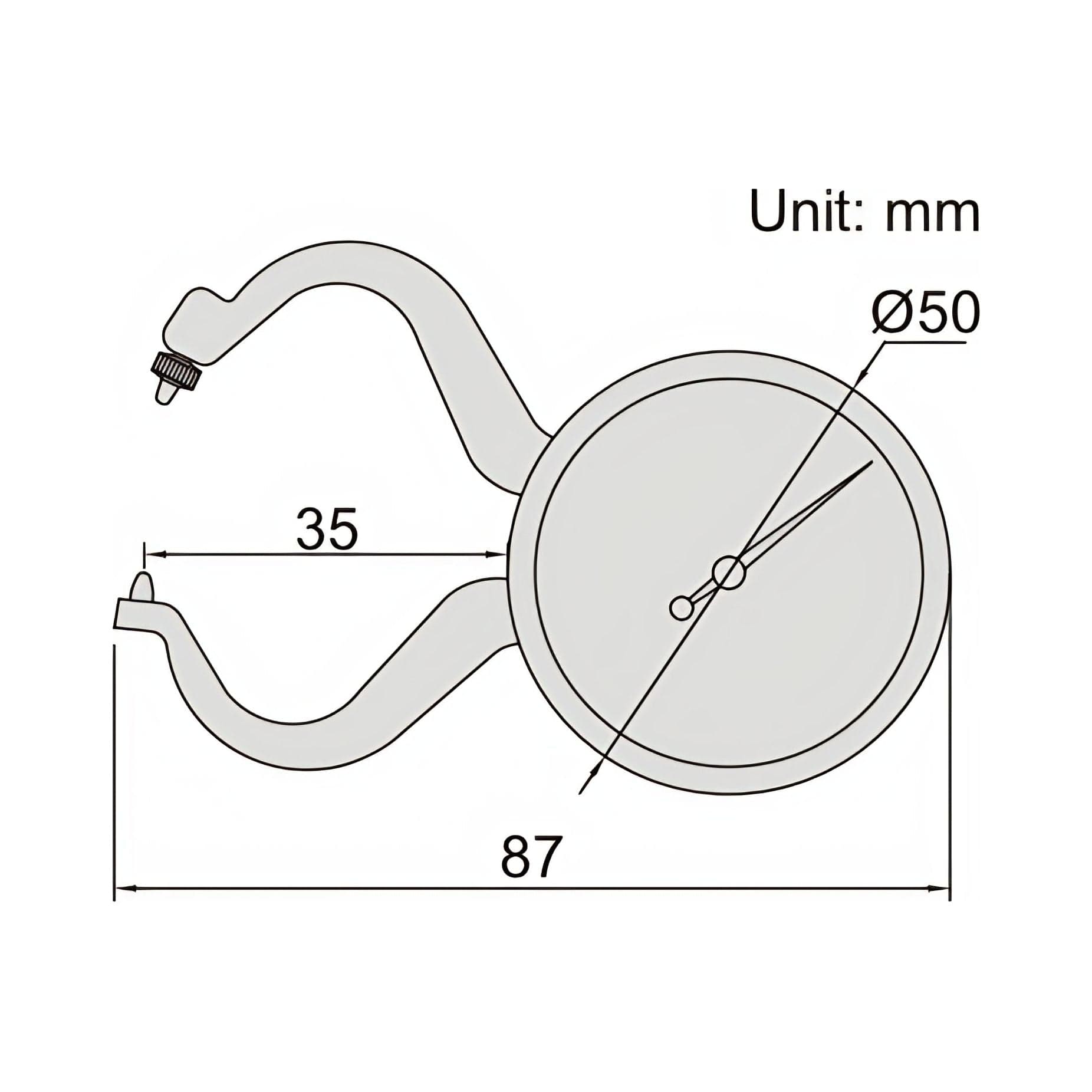 INSIZE Measuring Equipment Insize Thickness Gauge 0-10mm x 0.05mm Range Series 2863-10