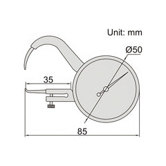 INSIZE Measuring Equipment Insize Thickness Gauge 0-10mm x 0.05mm Range Series 2866-10
