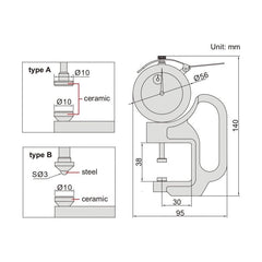 INSIZE Measuring Equipment Insize Thickness Gauge 0-30mm x 0.01mm Range Series 2366-30B