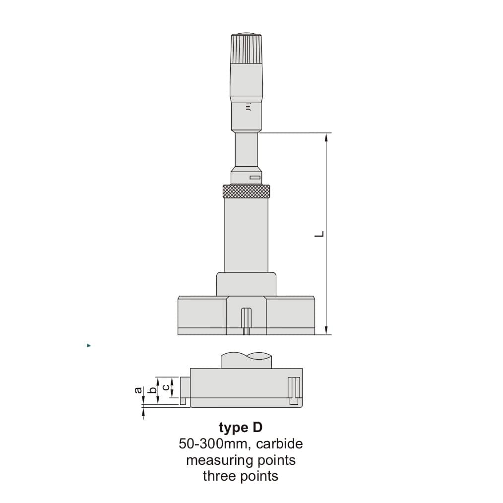 INSIZE Measuring Equipment Insize Three Point Internal Micrometer 50-63mm Range Series 3227-63