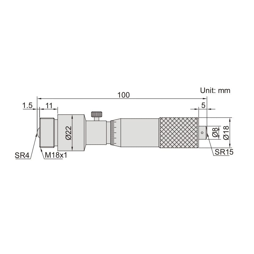 INSIZE Measuring Equipment Insize Tubular Inside Micrometer 100-2100mm Range Series 3225-2100