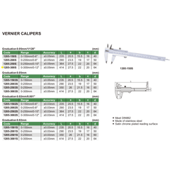 INSIZE Measuring Equipment Insize Vernier Caliper 0-300mm/0-12" Range Series 1205-300S