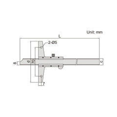 INSIZE Measuring Equipment Insize Vernier Depth Gauge 0-600mm Range Series 1247-600
