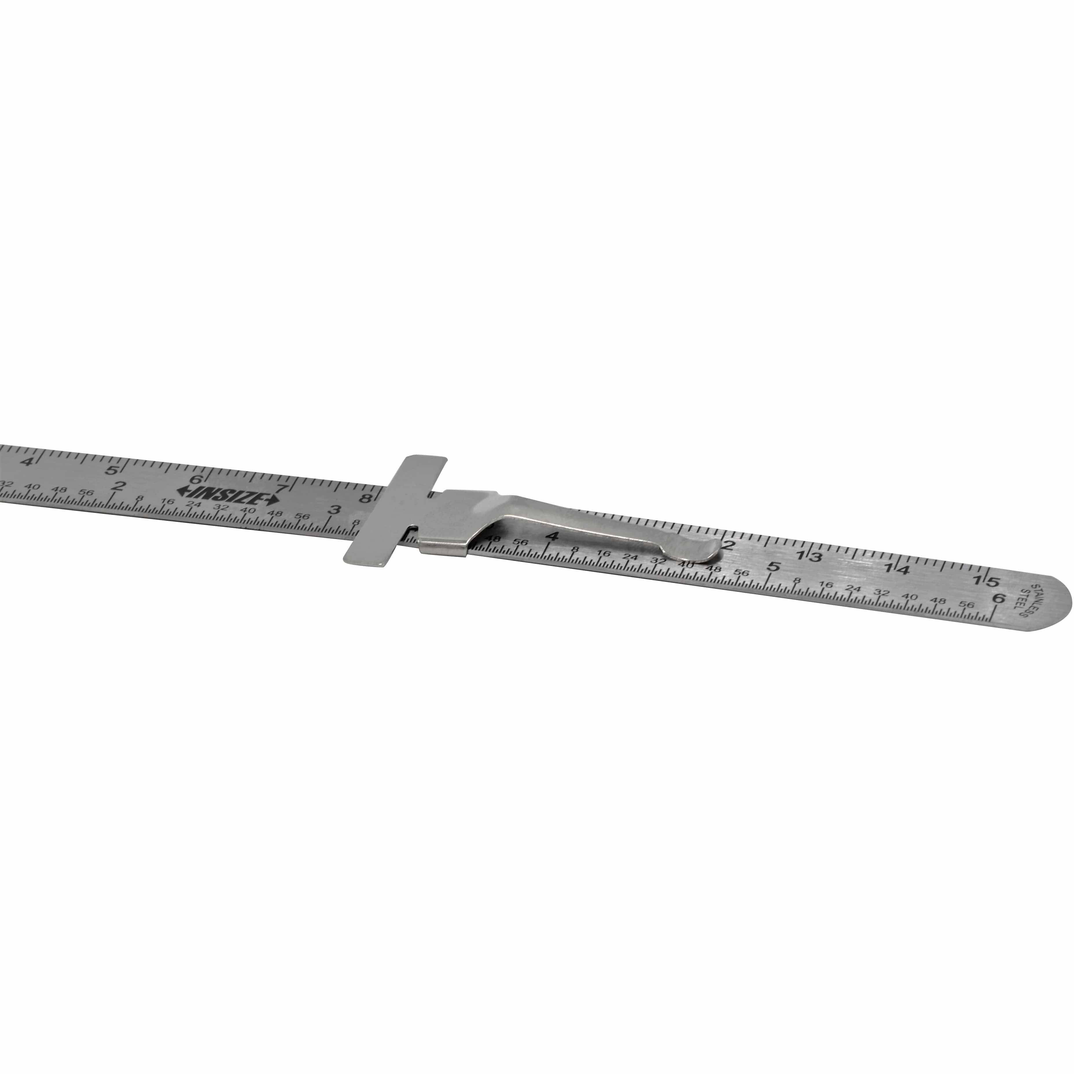 thumbnail image 2 of Depth Gauge Pocket Clip, Inch Metric Equivalent, Stainless Steel Muli-use Ruler 2 of 13