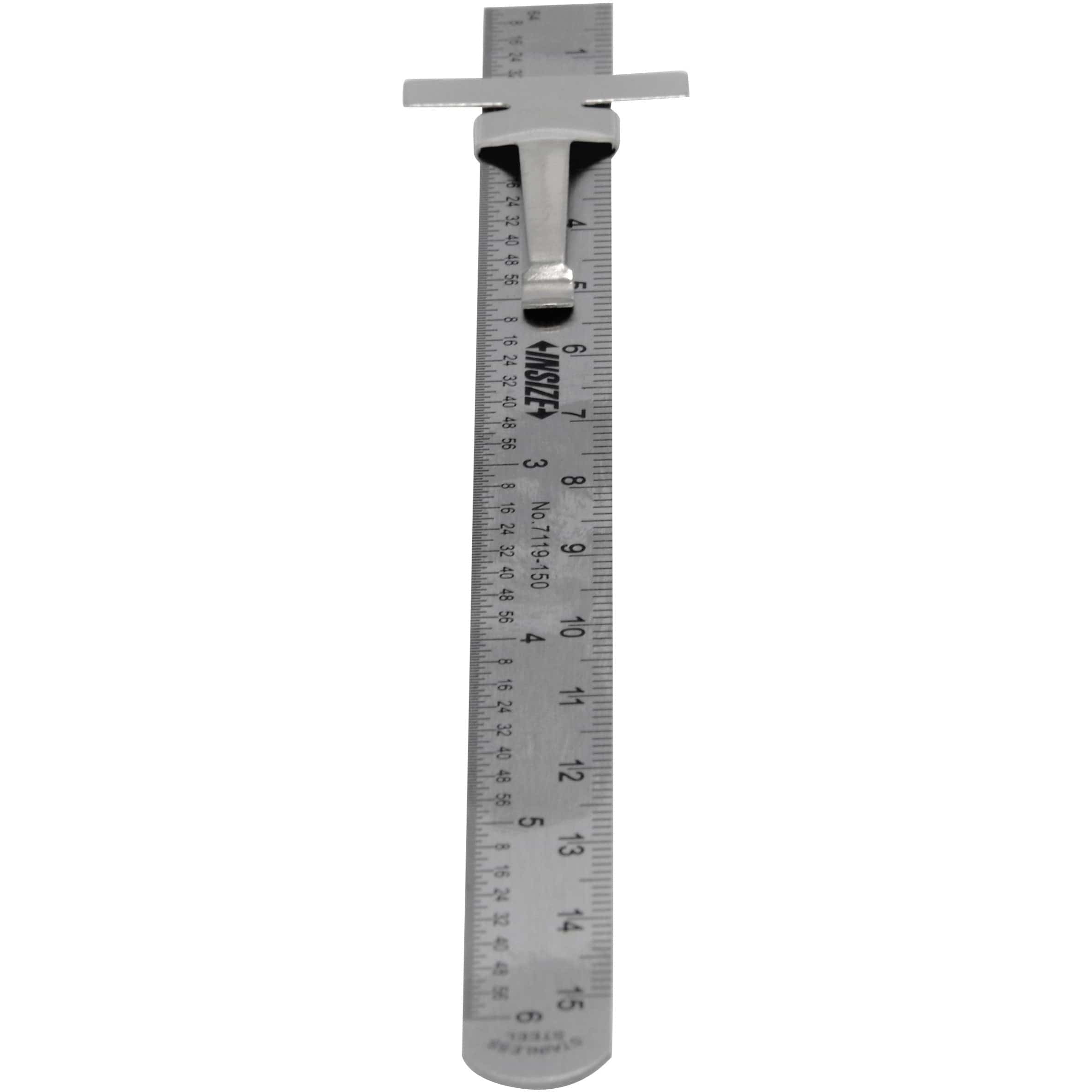 INSIZE Measuring Equipment Stainless Steel Pocket Ruler with depth gauge 0-150mm Series 7119-150