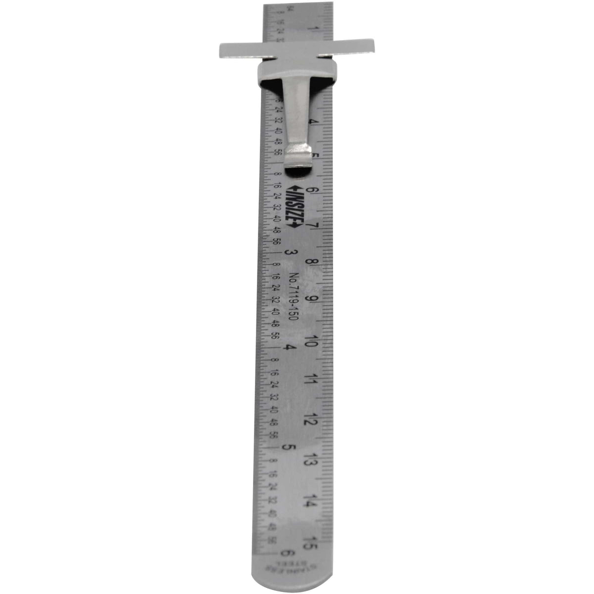thumbnail image 2 of Depth Gauge Pocket Clip, Inch Metric Equivalent, Stainless Steel Muli-use Ruler 2 of 13