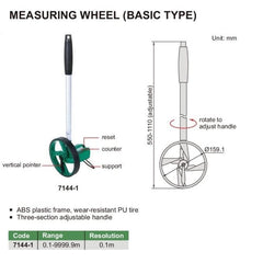 Insize Measuring Wheel 0.1-9999.9m Range Series 7144-1 - Twin Eagle Imports