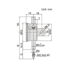 Insize Metric Compact Dial Indicator 3mm Range Series 2311-3 - Twin Eagle Imports