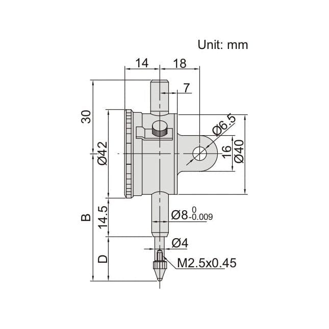 Insize Metric Compact Dial Indicator 5mm Range Series 2311-5F - Twin Eagle Imports