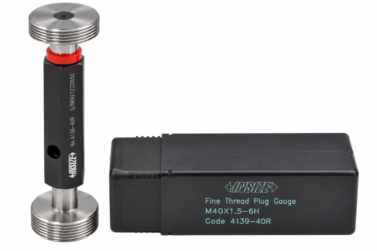 Insize Metric Fine Thread Plug Gauge M40 x 1.5 Class 6H Series 4139-40R - Twin Eagle Imports