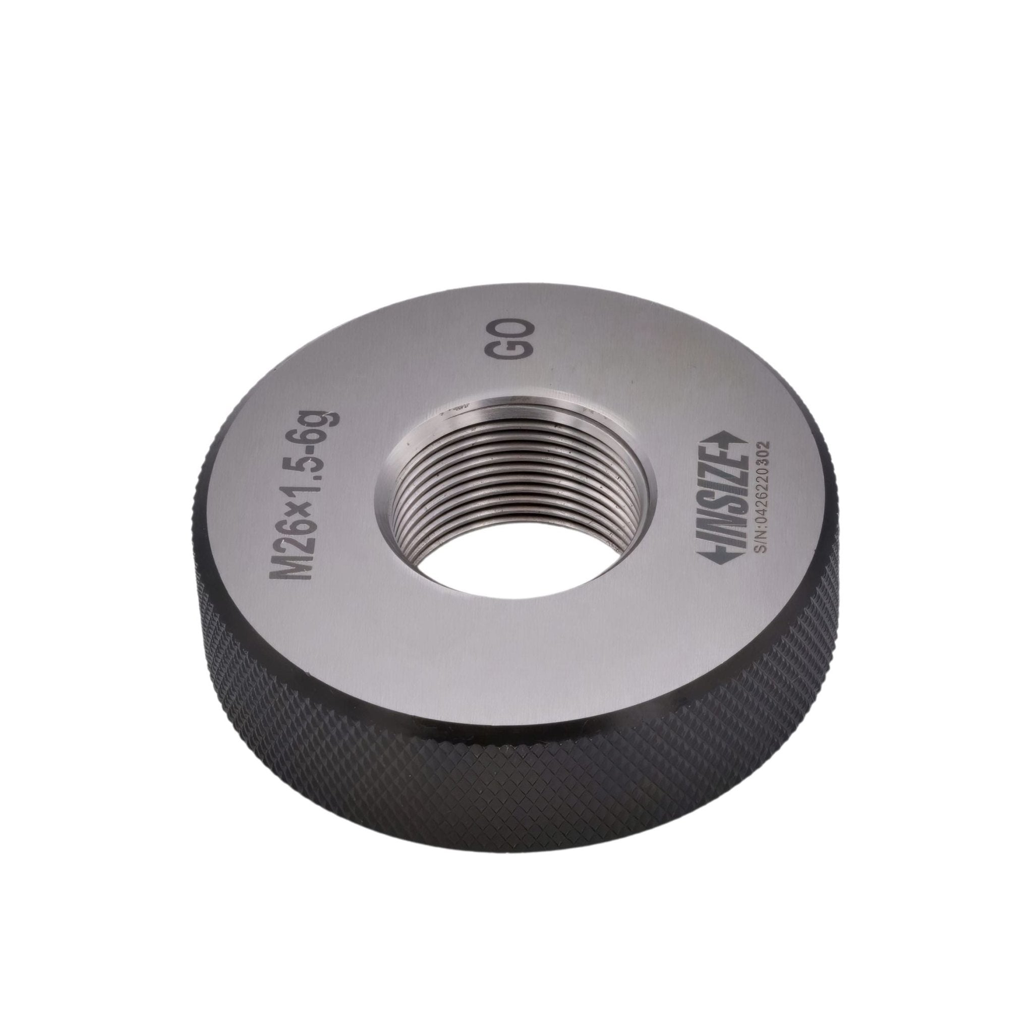 Insize Metric Fine Thread Ring Gauge GO M26 x 1.5 Class 6g Series 4129-26R - Twin Eagle Imports
