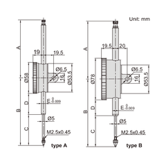 Insize Metric Long Stroke Dial Indicator 80mm Range Series 2309-80D - Twin Eagle Imports