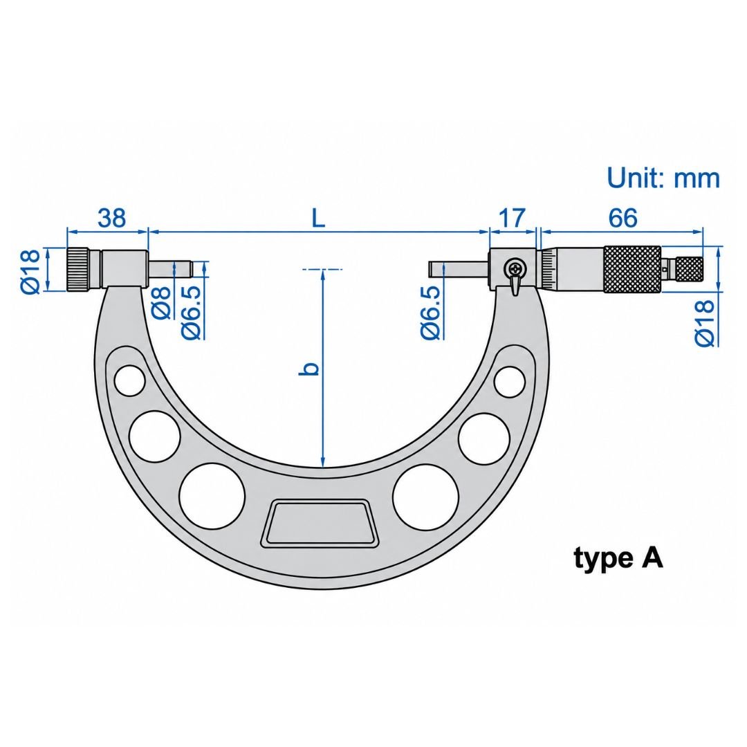 Insize Metric Outside Micrometer 0-50mm Range Series 3206-50A - Twin Eagle Imports
