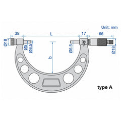 Insize Metric Outside Micrometer 400-500mm Range Series 3206-500 - Twin Eagle Imports