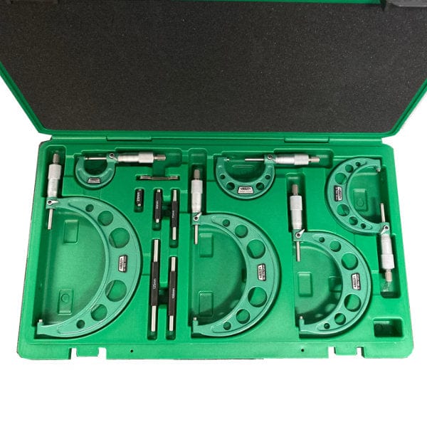 Insize Metric Outside Micrometer Set 0-150mm Range Series 3203-1506A - Twin Eagle Imports