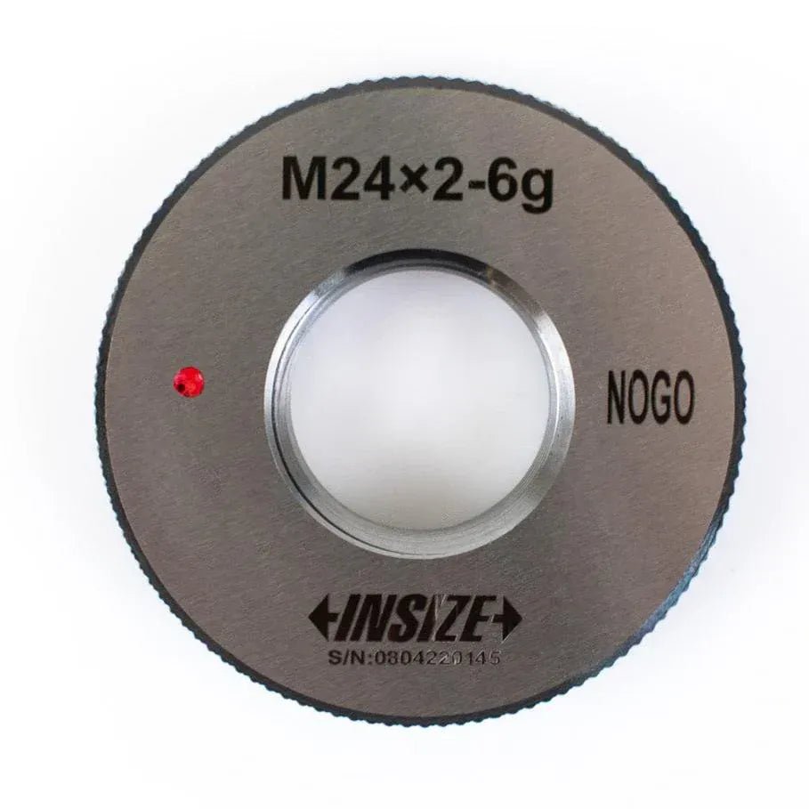 Insize Metric Thread Ring Gage M24 × 2 mm Class 6g NOGO Ring Gage Series 4129-24TN - Twin Eagle Imports