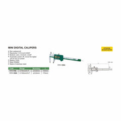 Insize Mini Digital Caliper 0-75mm/0-3" Range Series 1111-75A - Twin Eagle Imports
