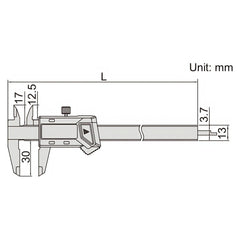 Insize Mini Digital Caliper 0-75mm/0-3" Range Series 1111-75A - Twin Eagle Imports