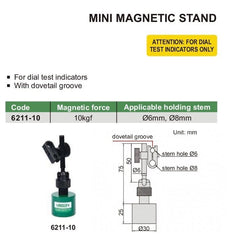 Insize Mini Magnetic Stand 10kgf Range Series 6211-10 - Twin Eagle Imports