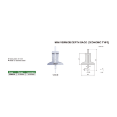 Insize Mini Vernier Depth Gauge 0-30mm Range Series 1244-30 - Twin Eagle Imports