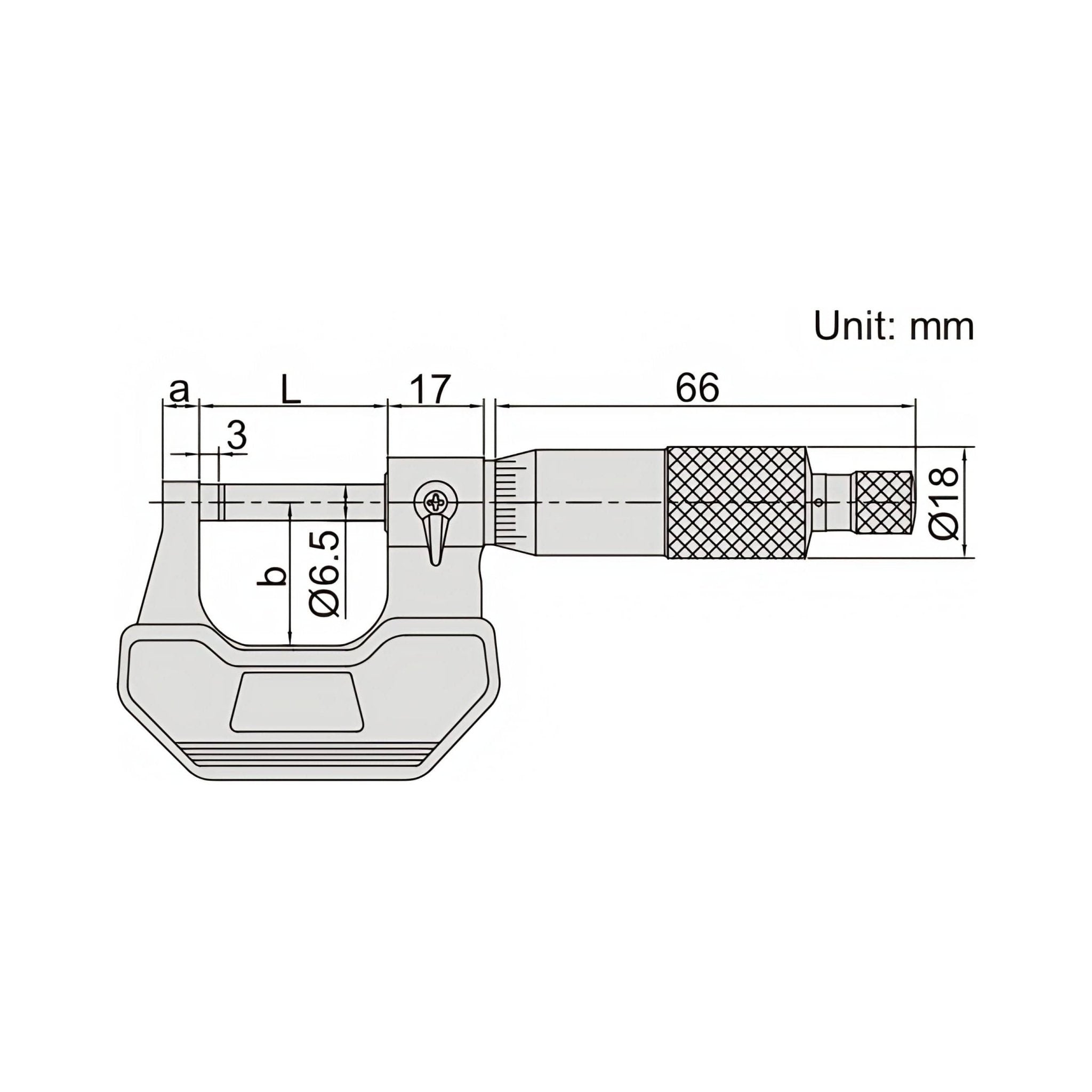 Insize Outside Micrometer 0-25mm Range Series 3202-25A - Twin Eagle Imports