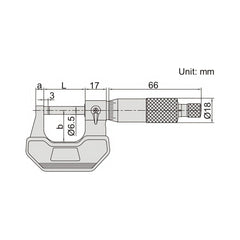 Insize Outside Micrometer 0-25mm Range Series 3202-25A - Twin Eagle Imports