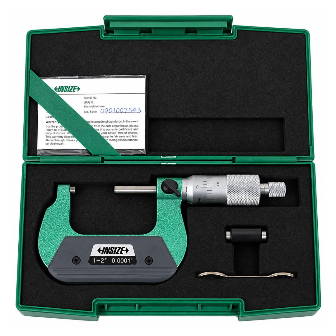 Insize Outside Micrometer 1-2" Range Series 3207-2 - Twin Eagle Imports