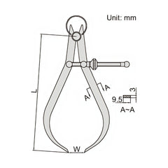 Insize Outside Spring Caliper 0-140mm Range Series 7262-150 - Twin Eagle Imports