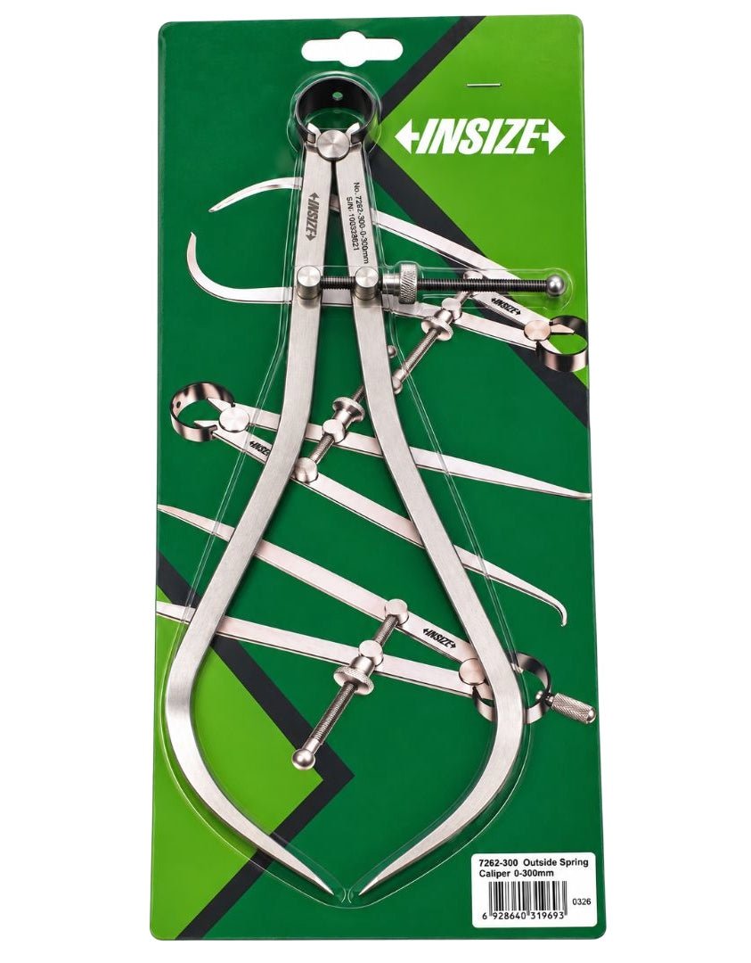 Insize Outside Spring Caliper 0-320mm Range Series 7262-300 - Twin Eagle Imports
